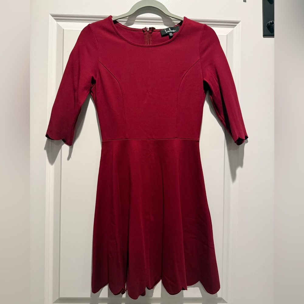 Lulu's Fitted and Flare Red Dress